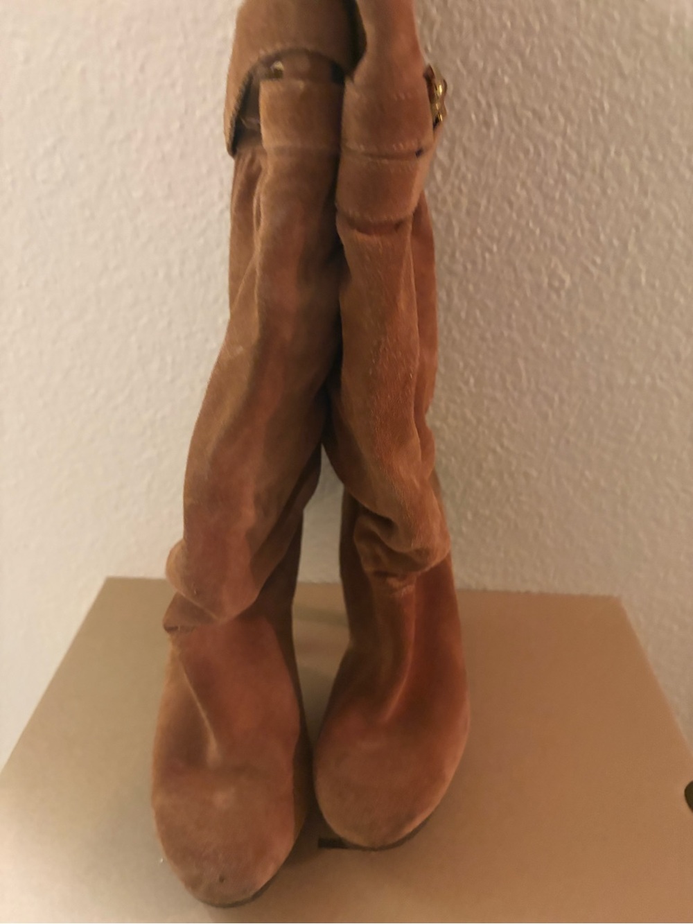 MICHAEL KORS Women’s Suede Knee-High Boots — Tan